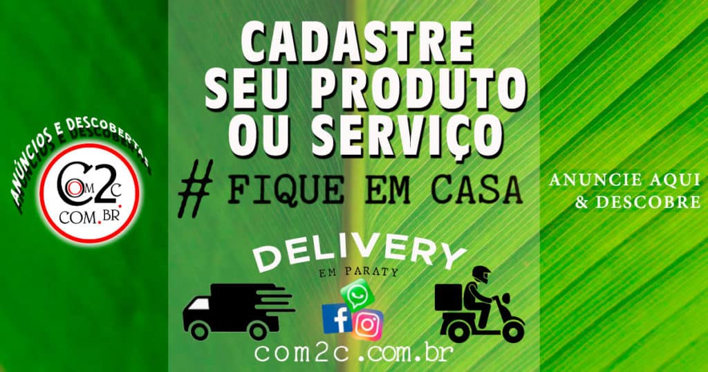 Cadastre seu produto ou serviço por delivery em Paraty